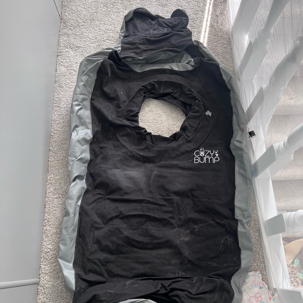 Cozy Bump Black and Gray Pregnancy Pillow